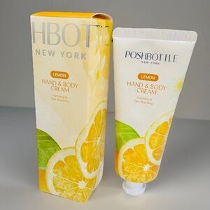 NIB POSHBOTTLE New York Hand and Body Lotion Lemon Hydrating Cream Gift 3.52 Oz
